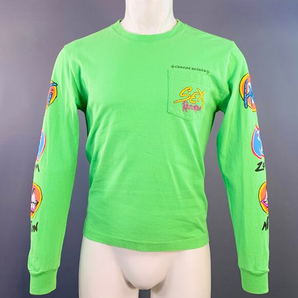 Chrome Hearts Other - CHROME HEARTS Size S Sex Records Green Graphic Cotton Long Sleeve T-shirt